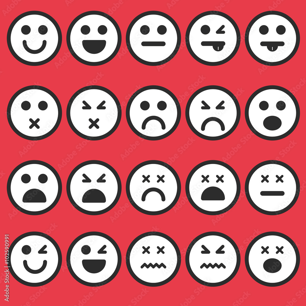 Set of different emoticons vector
Set of different emoticons vector