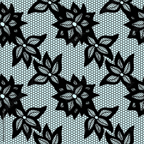 Floral lace seamless pattern