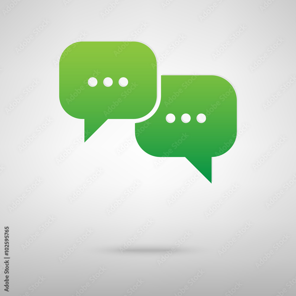 Speech bubble green icon Speech bubble green icon