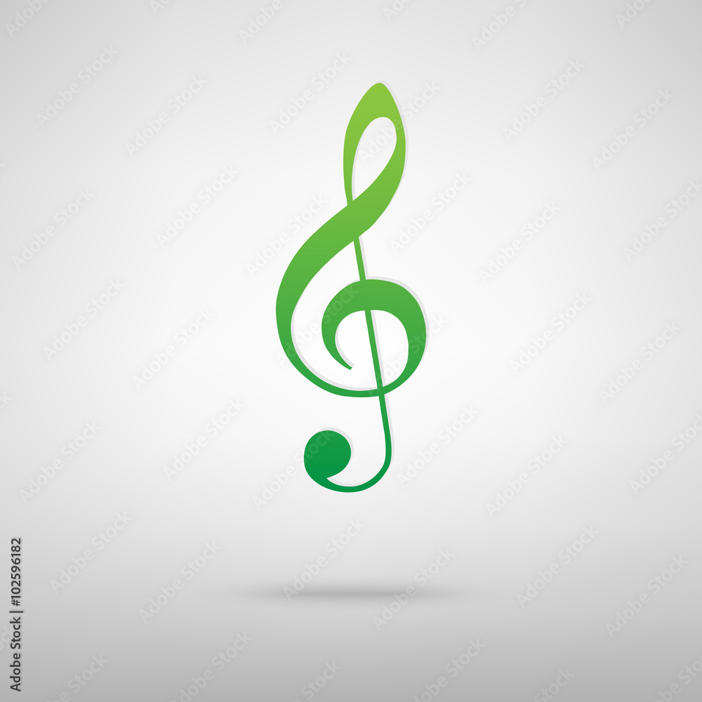 Violin clef green icon Violin clef green icon