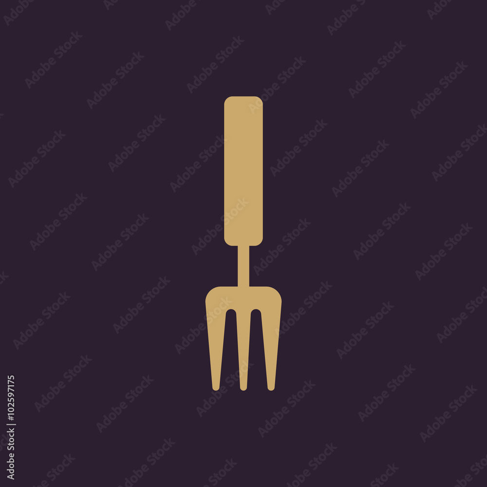 The rake icon. Raking symbol. Flat The rake icon. Raking symbol. Flat
