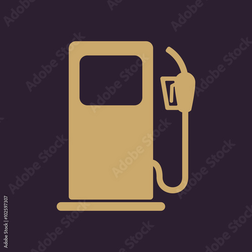 The gas station icon. Gasoline and diesel fuel symbol. Flat