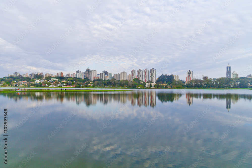 Naklejka premium Birigui Park at Curitiba, Parana, Brazil.