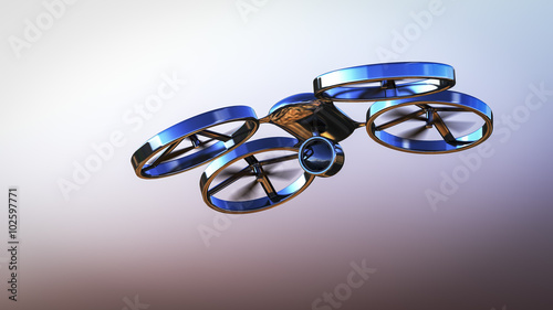 Unmanned Aerial Vehicle drone in flight