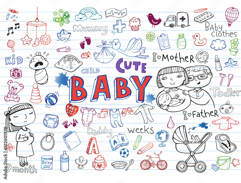 Infant Icon set 