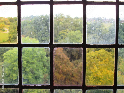 Ancient window with small glass