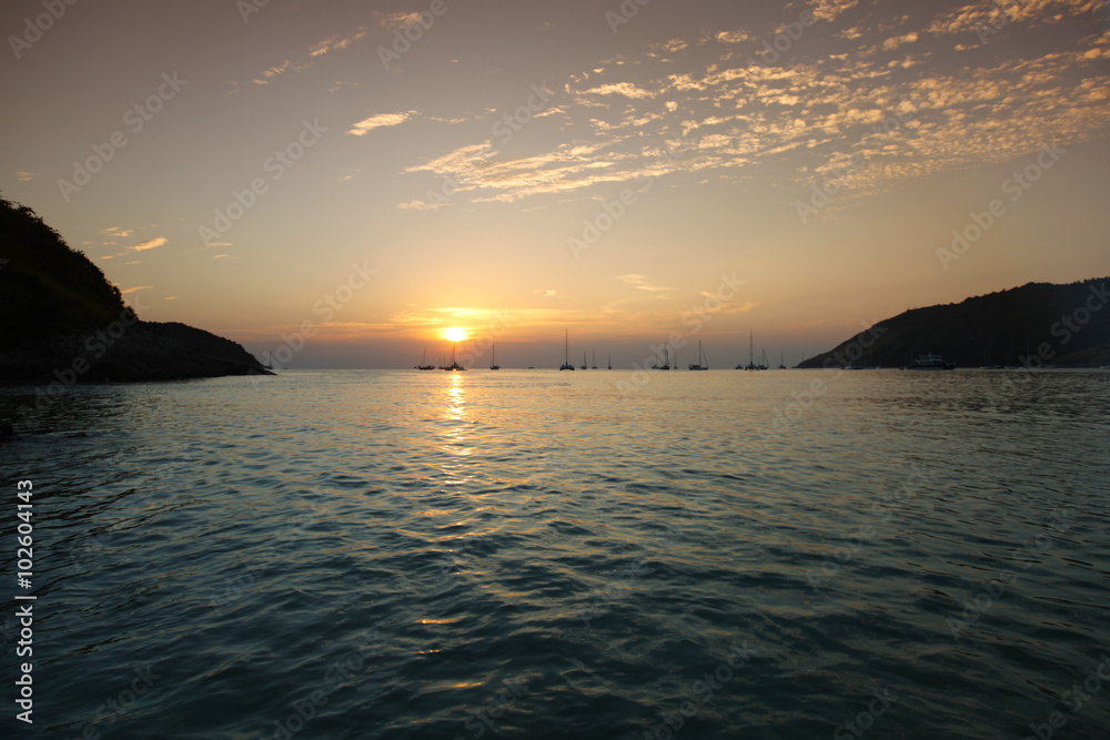 Naklejka premium Sea Sunset