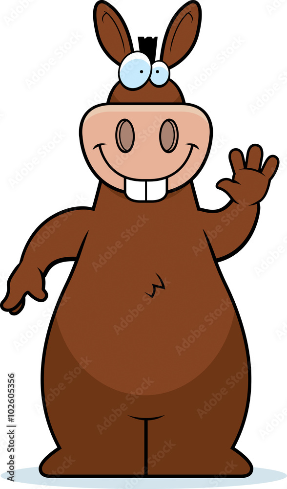 Obraz premium Donkey Waving