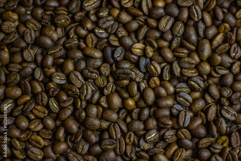 Fototapeta premium black Coffee beans texture background