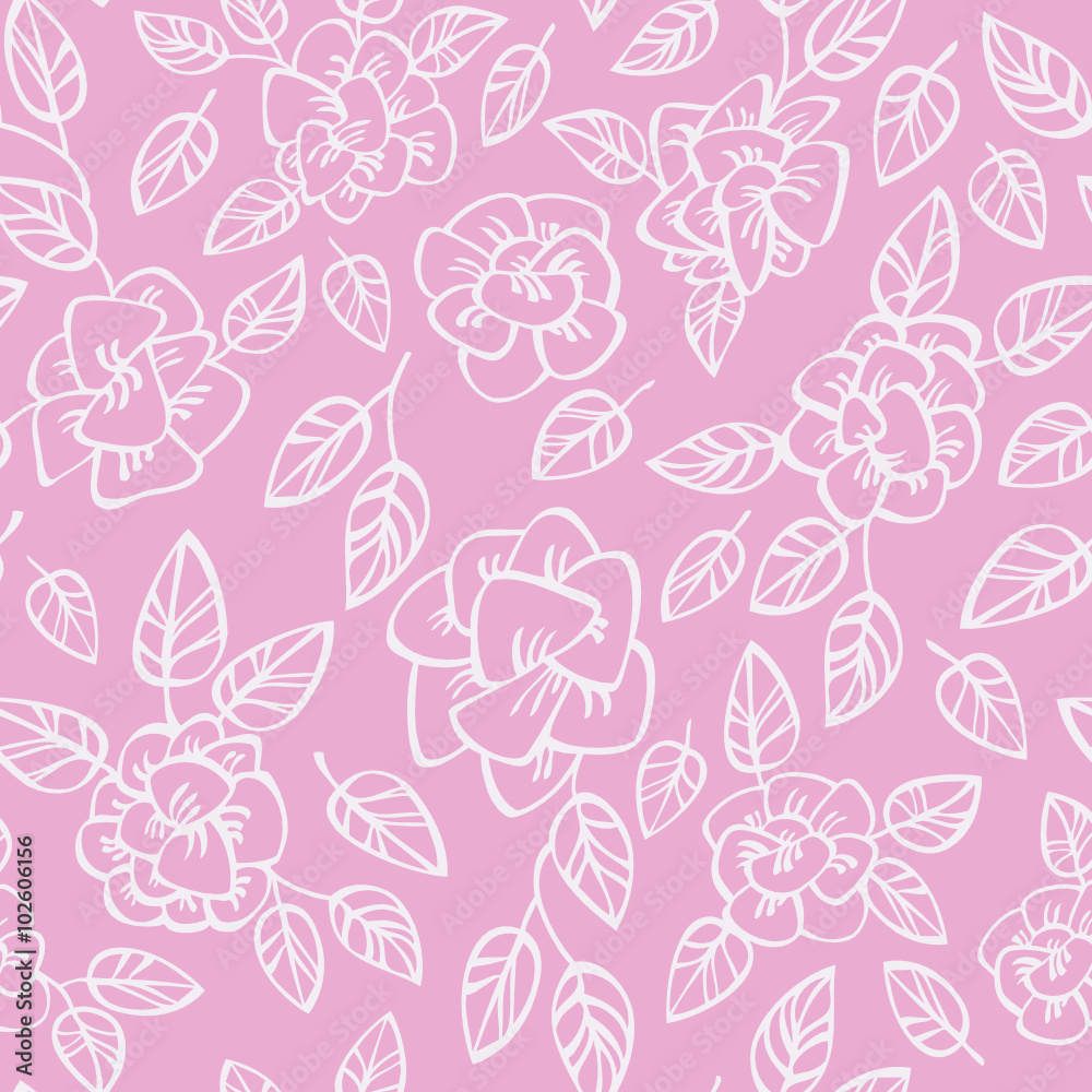 Fototapeta premium Seamless pattern with flowers