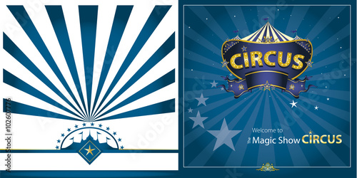 circus Blue greeting card