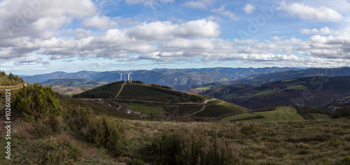 Camino Primitivo, landscape near the Embalse de Salime, view over Grandas, World Heritage