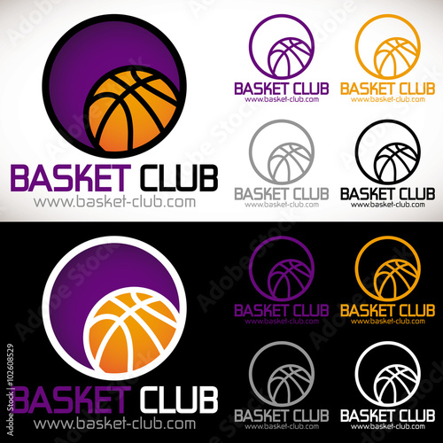 logo basket club violet basketball