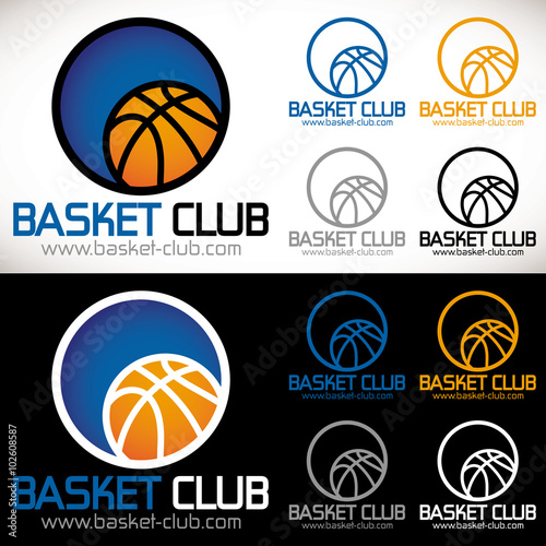 logo basket club bleu basketball © Bubble Identity