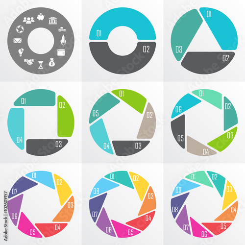 Circle arrows for infographic.