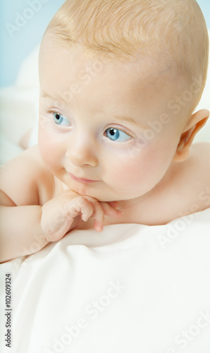 Beautiful Baby With Blue Eyes