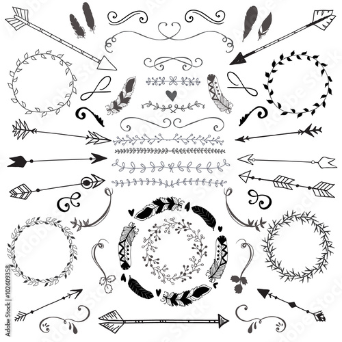 Hand Drawn Vector Design Elements
