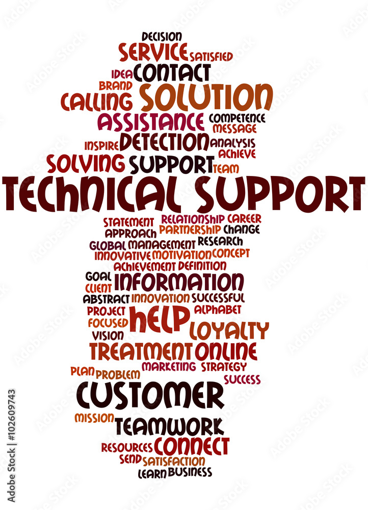 Technical Support, word cloud concept 6