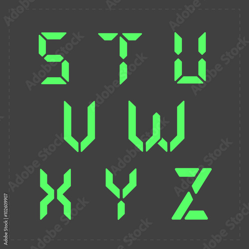 Calculator digital green text. 
