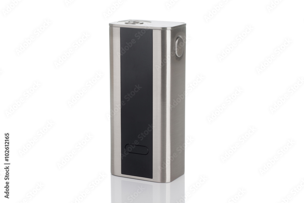 Battery mod or e-cigarette isolated on white background Battery mod or e-cigarette isolated on white background