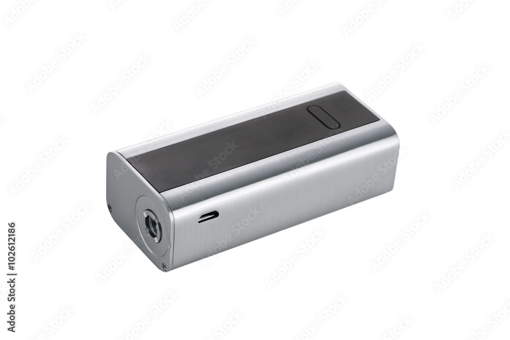 Battery mod or e-cigarette isolated on white background Battery mod or e-cigarette isolated on white background