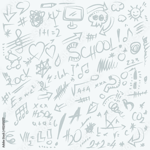 doodle back to school texture and background,  illustration design element