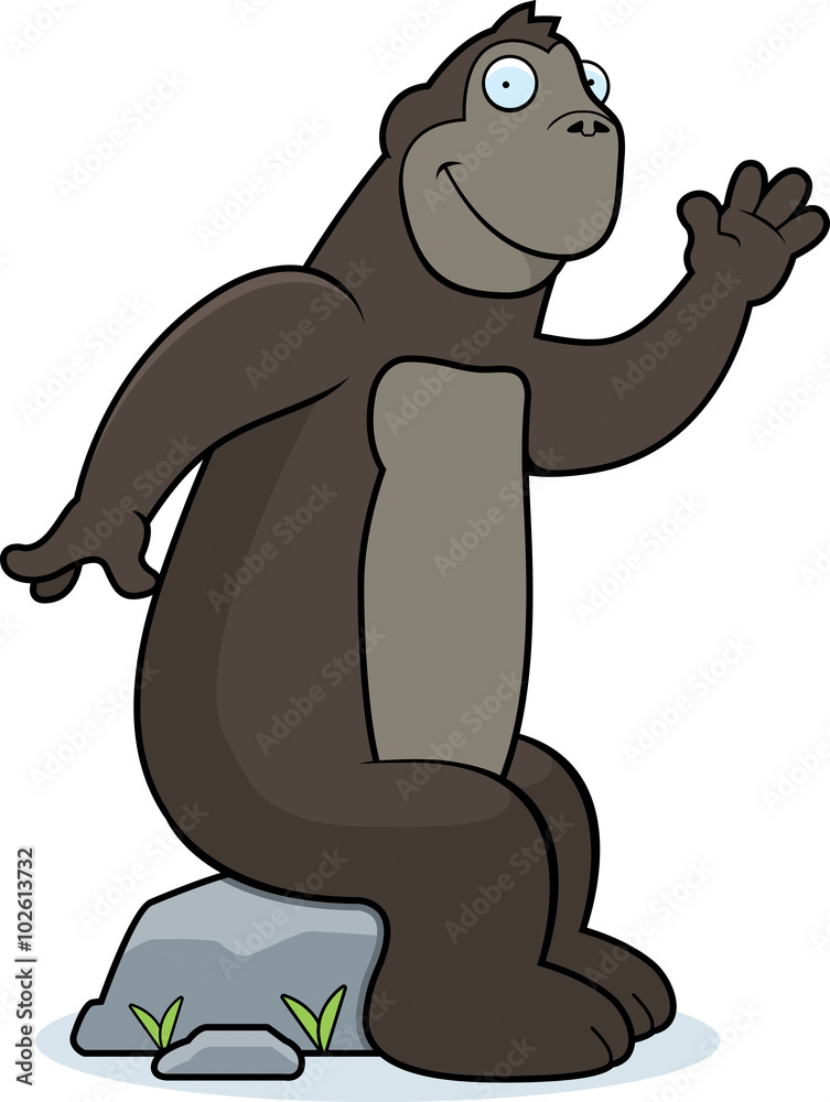 Naklejka premium Gorilla Sitting