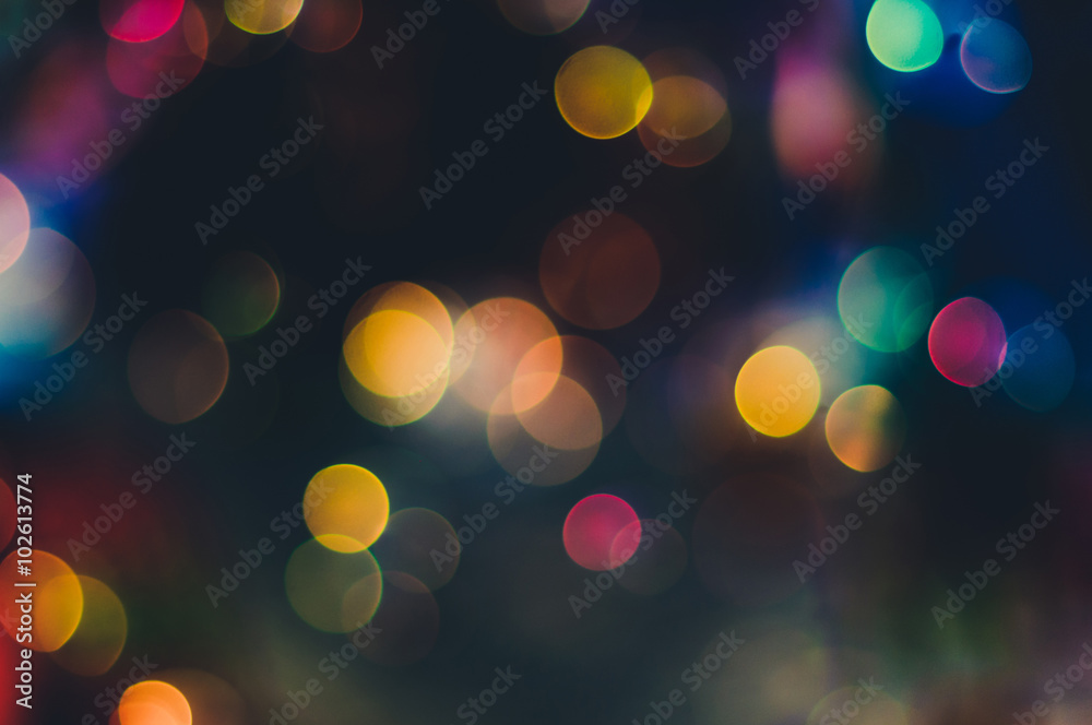 Fototapeta premium Abstract party lights on dark background