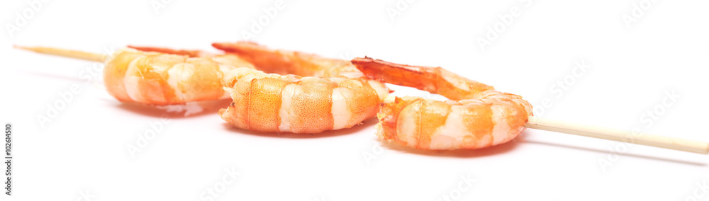grilled shrimps on stick