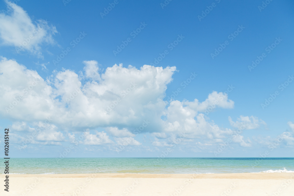 Beach and blue sky. concept for summer beautiful sky, poster, ba Beach and blue sky. concept for summer beautiful sky, poster, ba