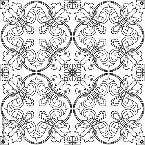 Vector seamless pattern background in black and white.