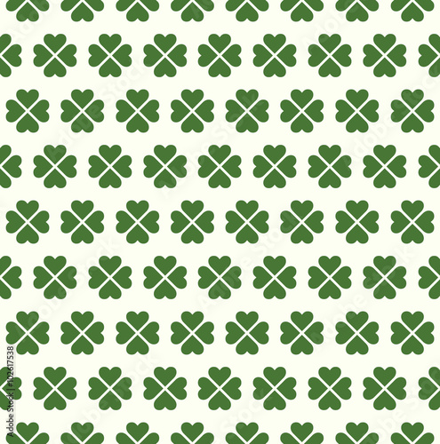 Seamless Four Leaf Clover Pattern