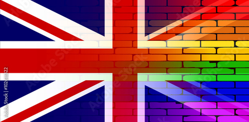 Gay Rainbow Wall Union Jack