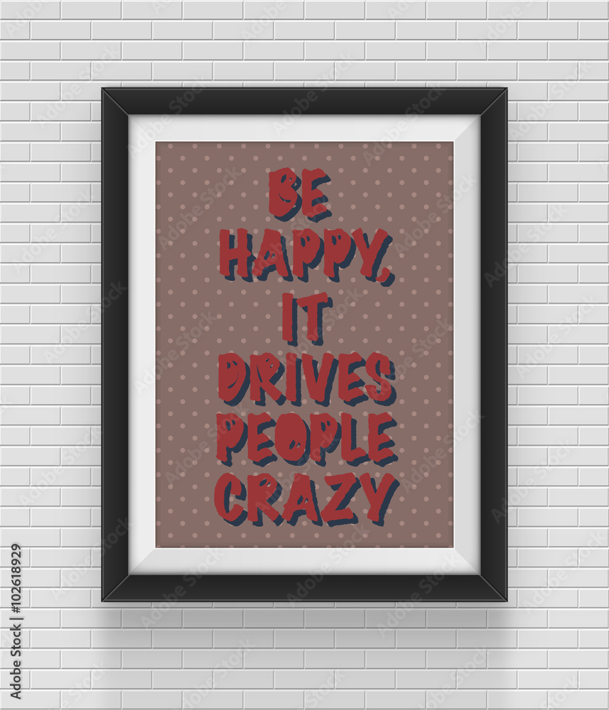 Fototapeta premium square black frame on the brick wall background.