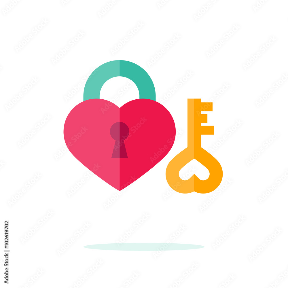 Valentine day icon in flat style Valentine day icon in flat style