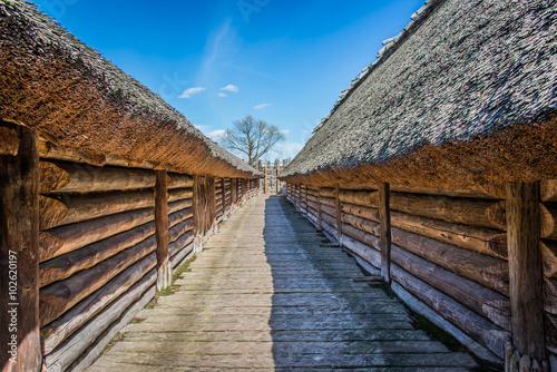 Ancient slavic houses in Heritage Park