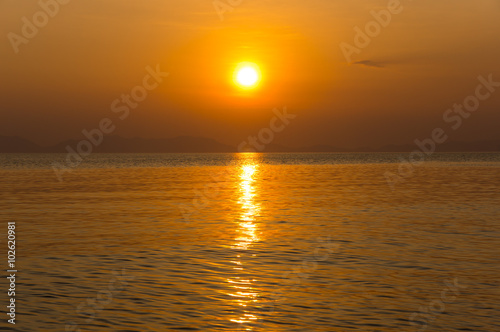 Andaman sea on sunset