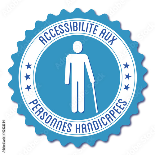 Logo accessibilité aux personnes handicapées.