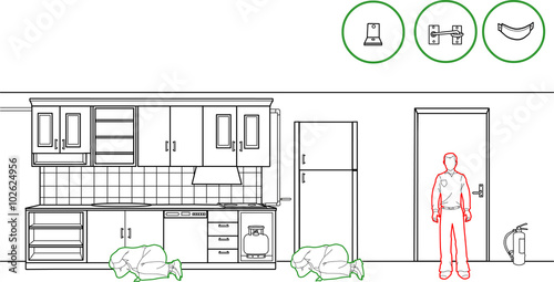 vector illustration of a earthquake protection methods