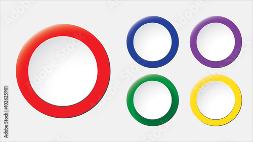 Set of vector web blank buttons. Internet concept.