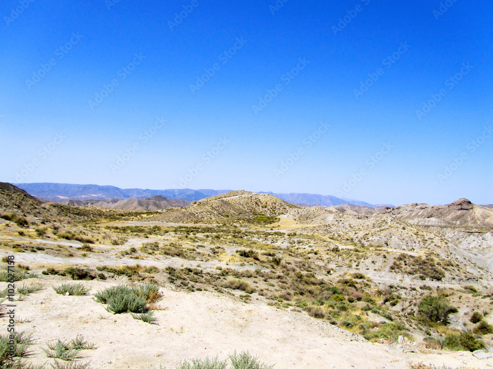 The desert of Cabo de Gata-Níjar Natural Park, Spain, with space for your message The desert of Cabo de Gata-Níjar Natural Park, Spain, with space for your message