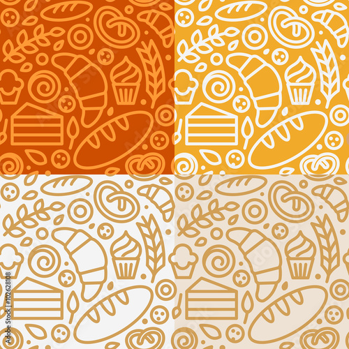 Vector set of seamless patterns