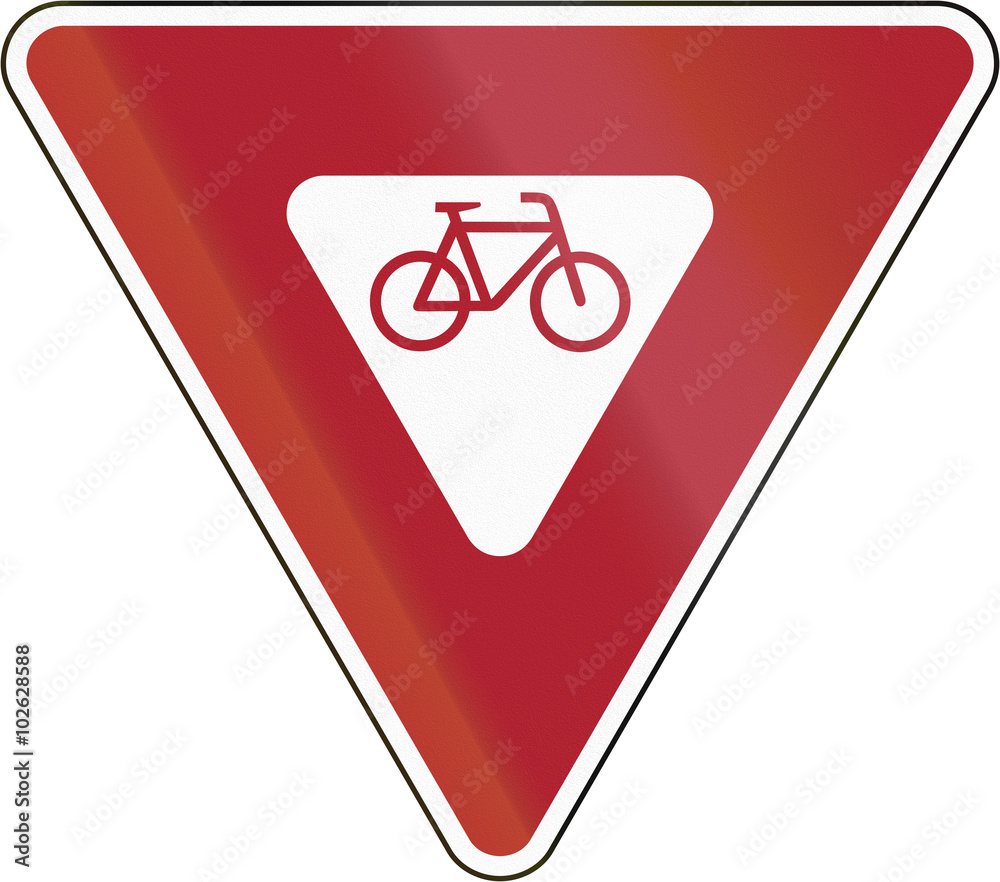 United states road sign - Cyclists Must Yield United states road sign - Cyclists Must Yield