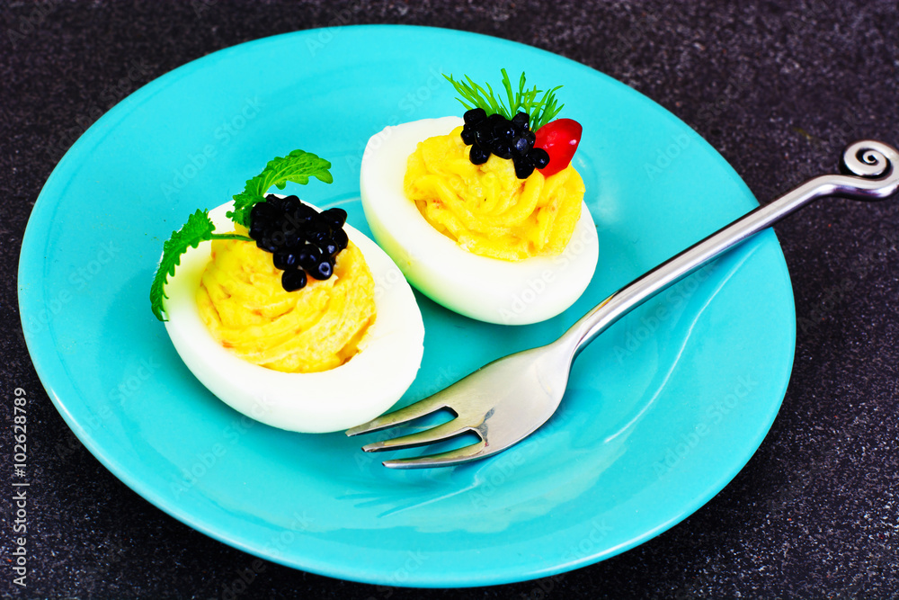 Tasty Stuffed Eggs with Pomegranate Tasty Stuffed Eggs with Pomegranate