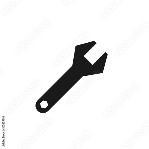 wrench plumbing black icon
