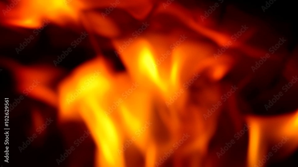 Fire in fireplace. Closeup of firewood burning in fire Fire in fireplace. Closeup of firewood burning in fire