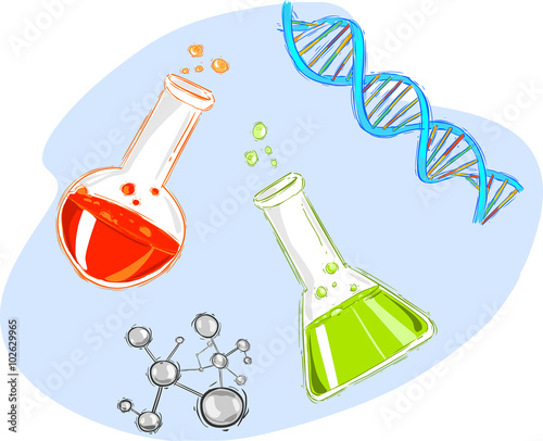 vector illustration of a chemical test tube
