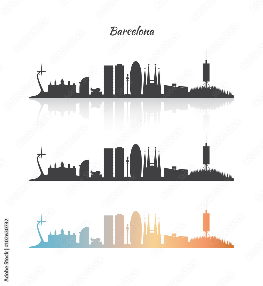 Fototapeta premium Barcelona Skyline