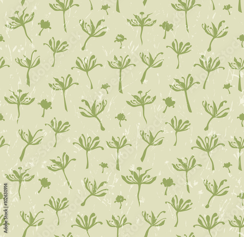 Seamless seeds of wild grasses pattern. Eps 10.