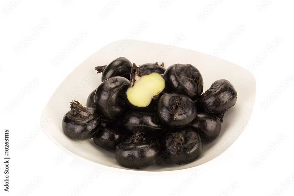 Ground chesnut on white background Ground chesnut on white background